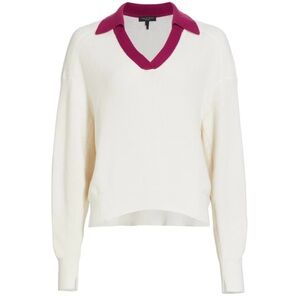 rag & bone Brianne Knit Polo Sweater Cotton Cashmere